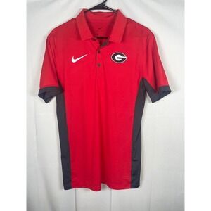 Nike Georgia Bulldogs Men's Polo Shirt Red Black Size Small